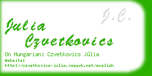 julia czvetkovics business card