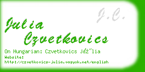 julia czvetkovics business card